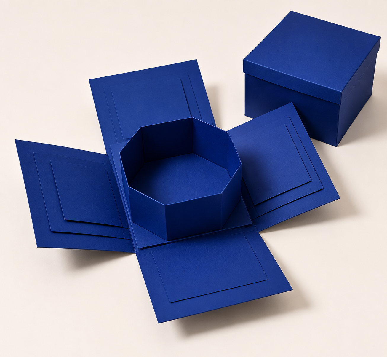 Blue Type 1 Exploding Box opened