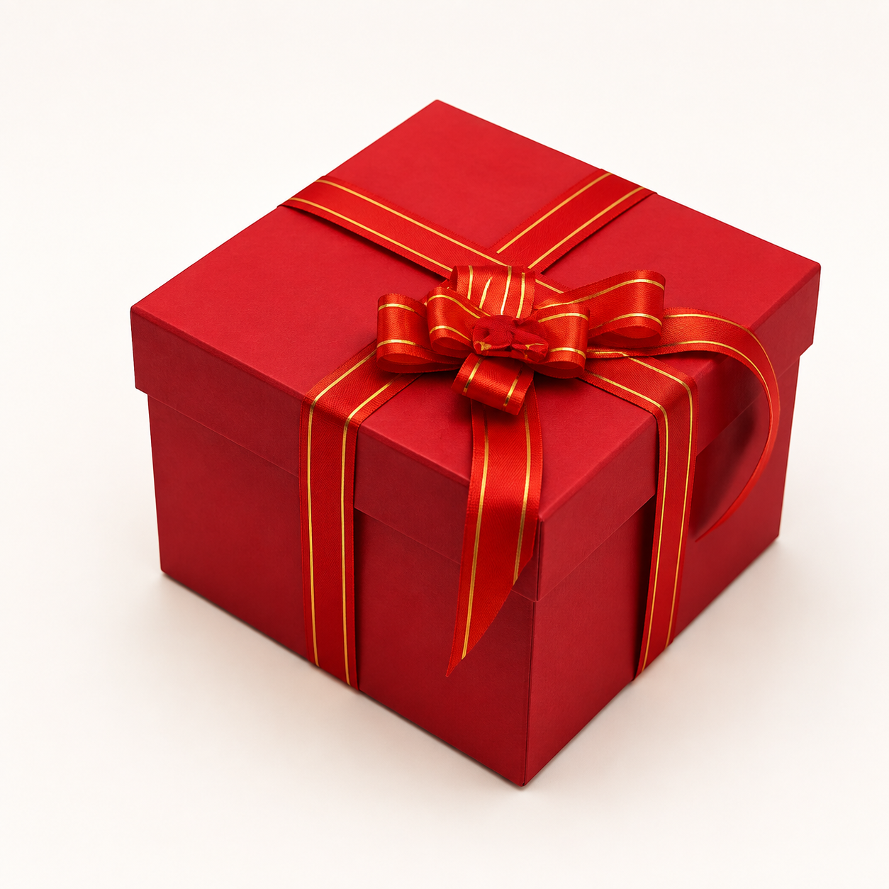 Closed red Exploding Box with ribbon