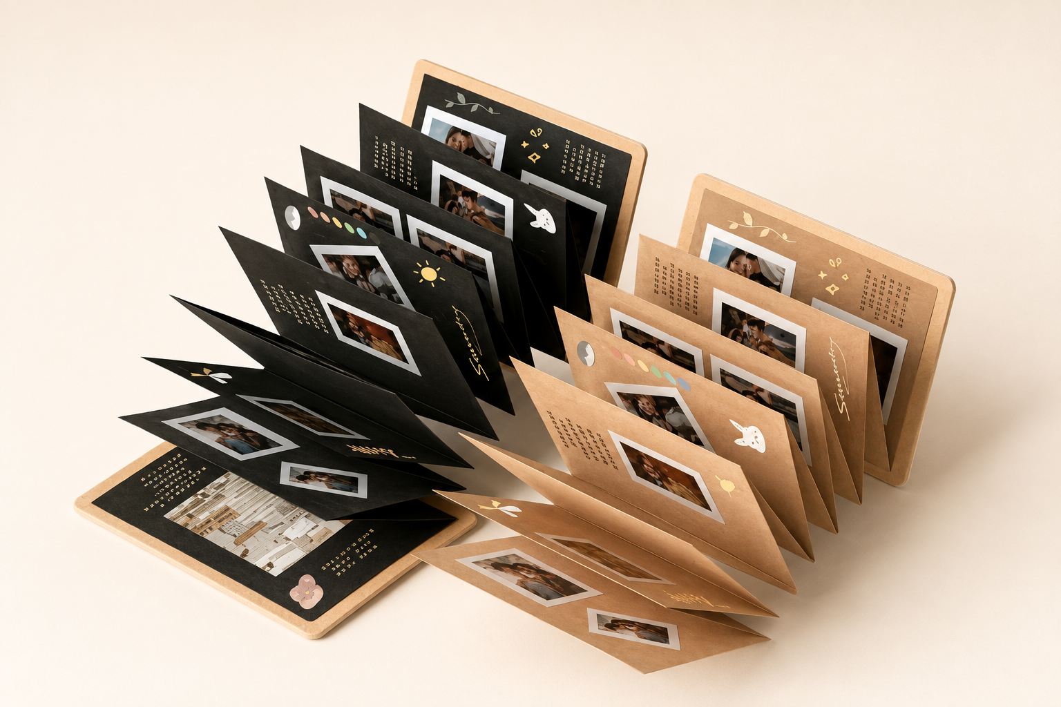 Retro Style folding photo album